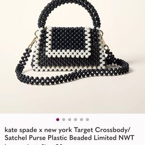 Kate Spade Black and White Beaded Crossbody